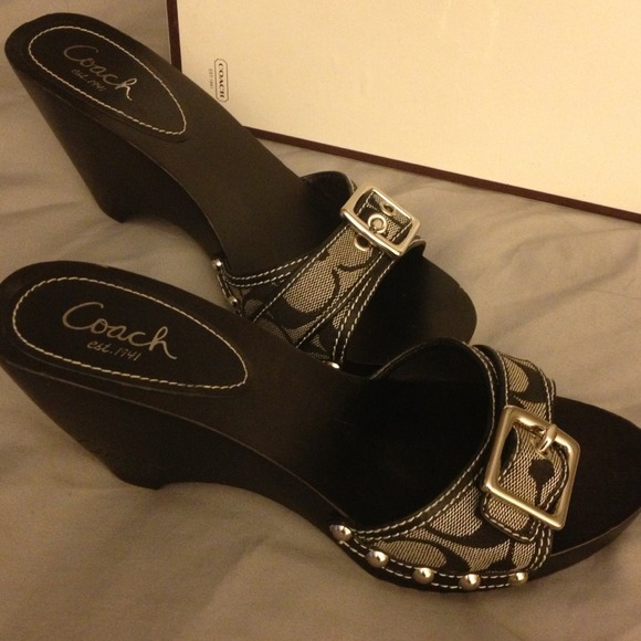 Coach Shoes - Authentic Coach Signature Wedges
