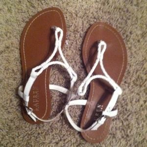 LAUREN RALPH LAUREN WHITE SANDALS