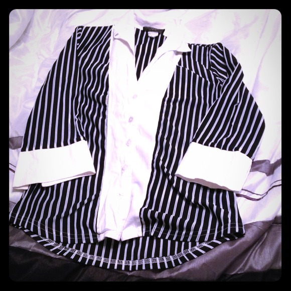 Black/white striped shirt