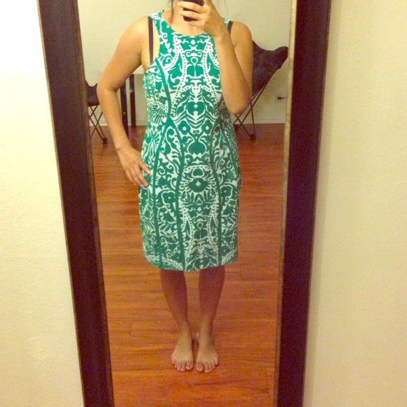 H&M tank green dress