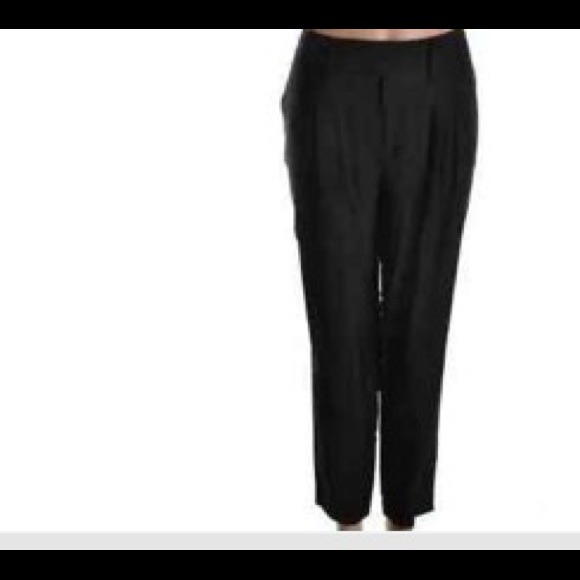 Fashion star black double pleat pockets trouser