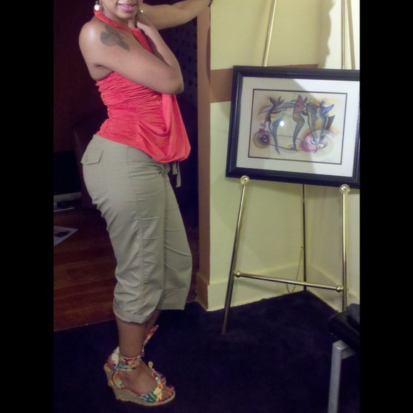 English Print Wedge Heels - Picture 4 of 4