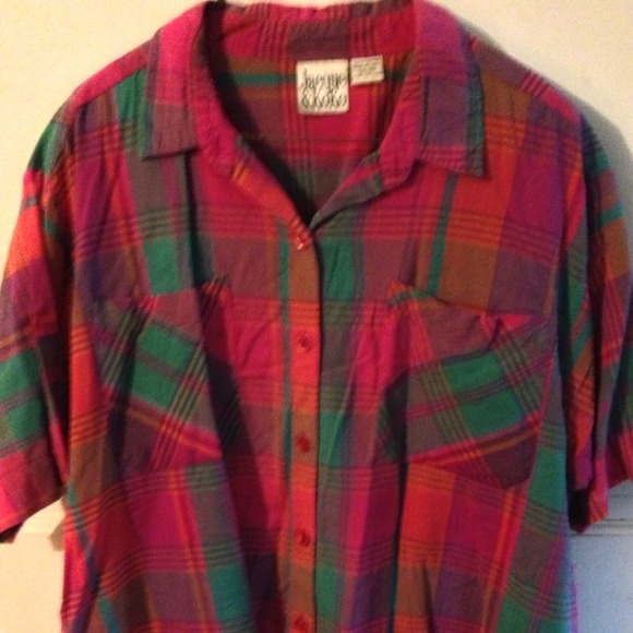 Ladies Plus Size Button Up Blouse