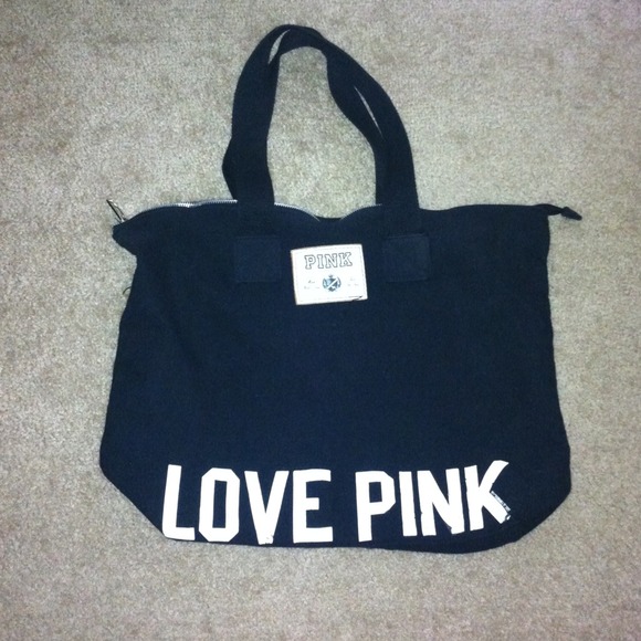 Victoria's Secret Handbags - Victorias Secret Pink Large Zipper Tote