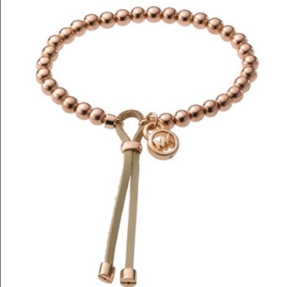 Michael Kors rose gold bead bracelet (set of 2)