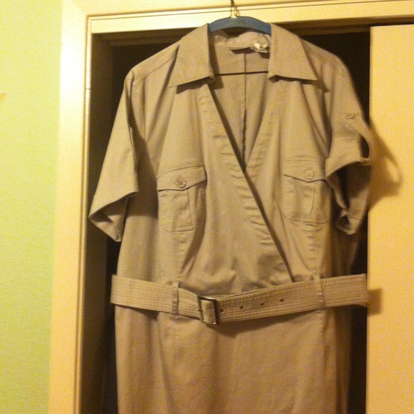 Sateen shirt dress