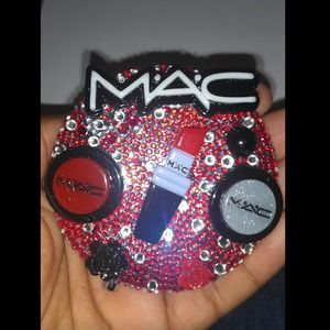 MAC themed blinged out compact mirror