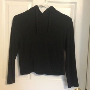 Cropped black hoodie