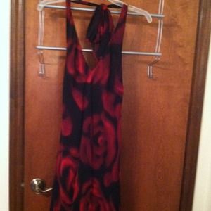 Silk floral halter dress size 1/2 Express