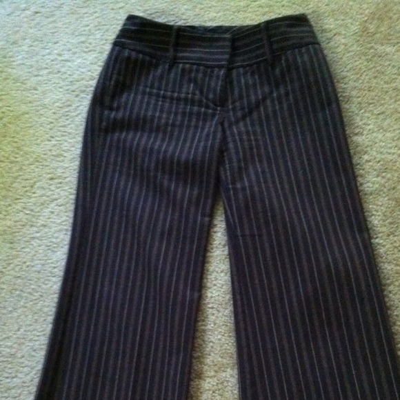 Victoria's Secret brown pinstripe trousers