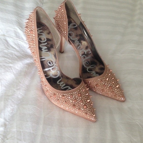 Sam Edelman Shoes - ❤HOLD❤Sam Edelman Rose Gold Spike D'Orsay Heels