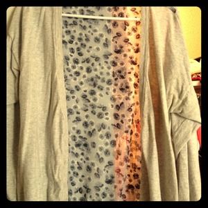 Long sleeve gap sweater sheer back