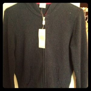 Navy Tommy Hilfiger zip up sweater nwT