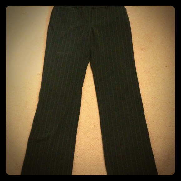 Black with light blue stripes dress pants size 6
