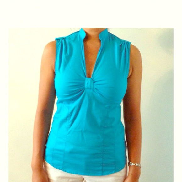 Zara sleeveless work shirt - baby blue