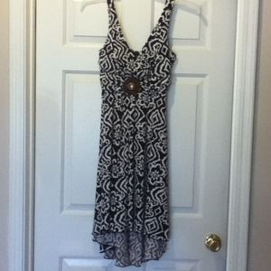 Gorgeous tan and brown high low dress