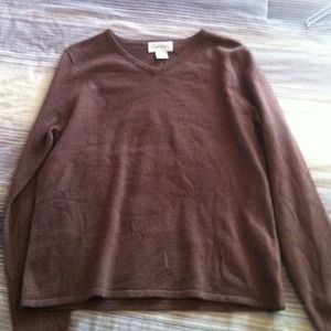 ⭐ Reduced ⭐ brown cashmere v-neck sweater