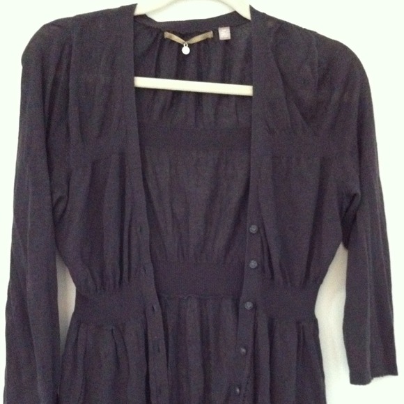 Anthropologie Knitted and Knotted Grey cardigan