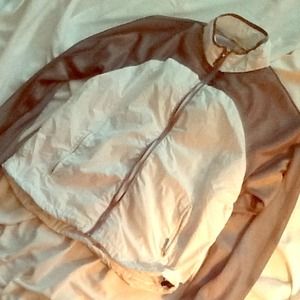 Eleven brand gray and white windbreaker