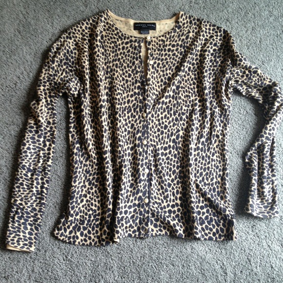 SOLD % silk cheetah cardigan