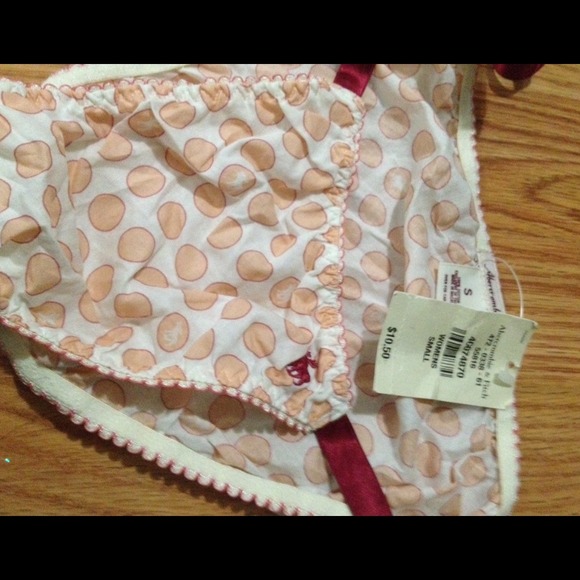 Red and white string panty