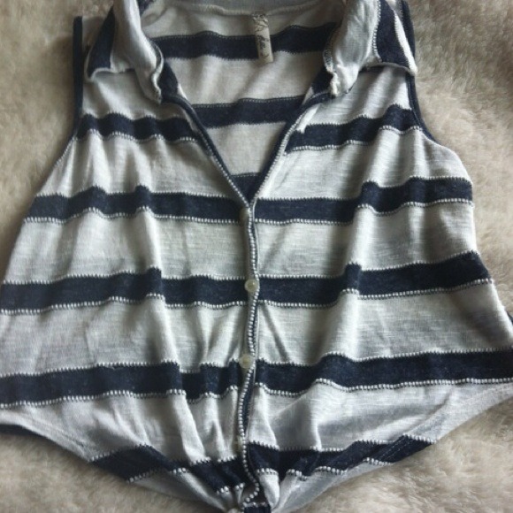 Blue and white striped top❌❌sold