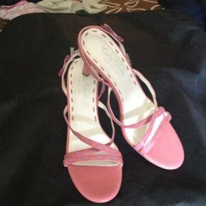 Pink/purple sandals..sexy and chic , gently used