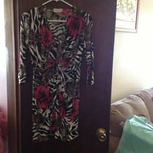 Zebra print short dress by Adore