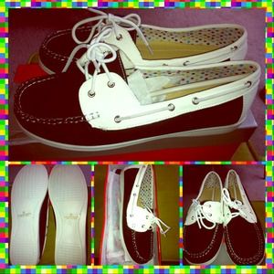 White/Black Moccasin Boat Shoes (Spicy) 👟👟