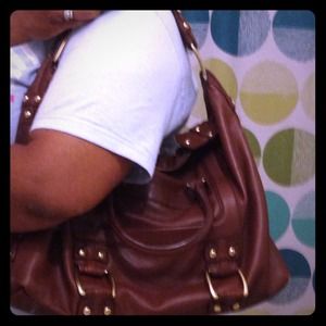 Beautiful large brown leather Banana Republic bag