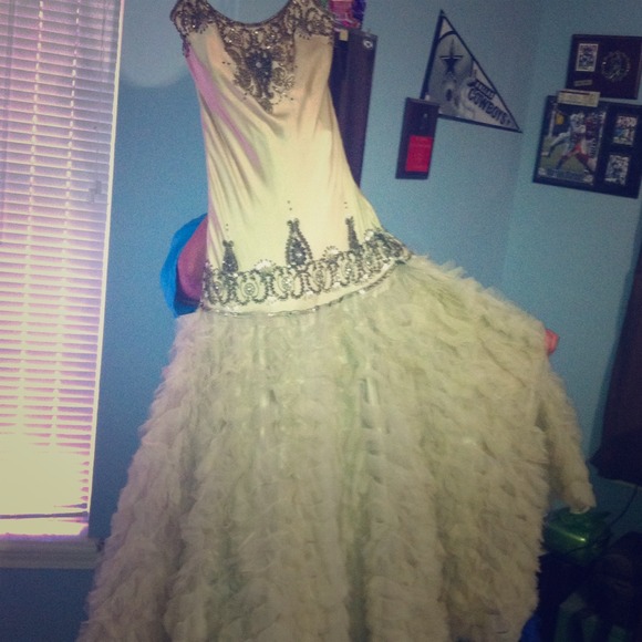 Vintage gold evening gown