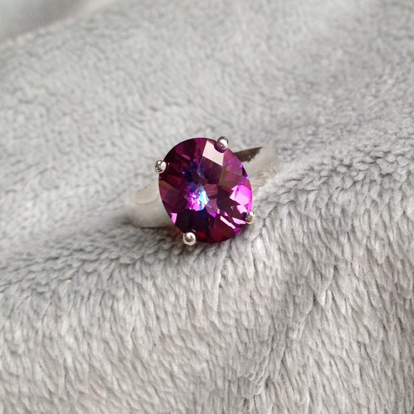 jewelee1 Jewelry - Custom order - Oval Pink Mystic Topaz Silver Ring