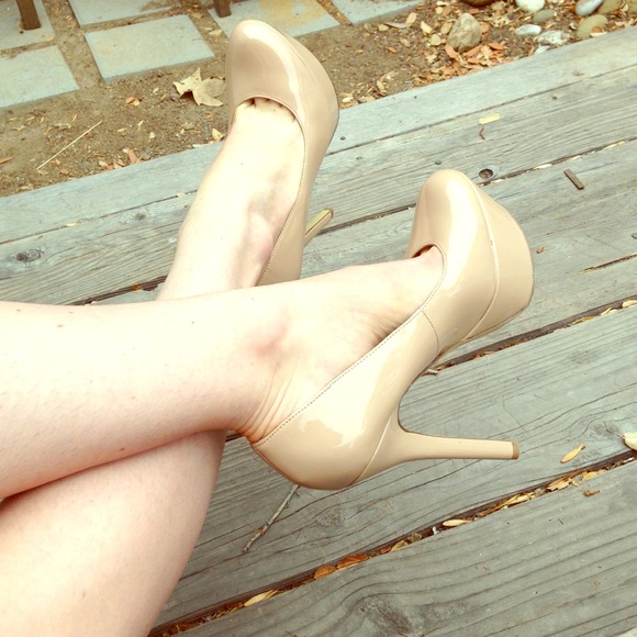 Reserved! New Carlos Nude Platform Heels