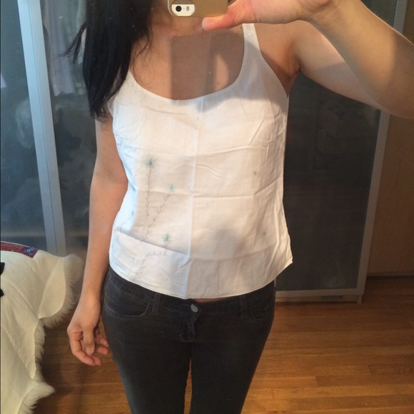 Vintage Banana Republic Embroidered Halter Racerback Top - Size S