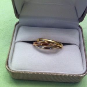 Cartier trinity three tone gold ring
