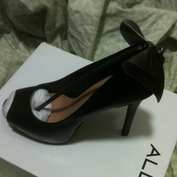 Brand new black Aldo peep toe heels