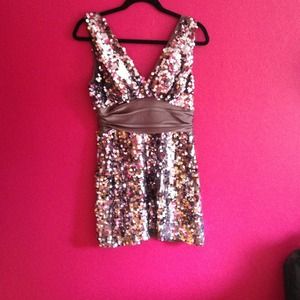 Sequence silver dress