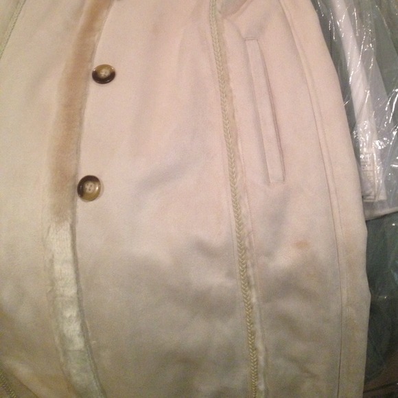 🎀GORGEOUS Cream Trench Coat By Big Chill - Picture 4 of 4