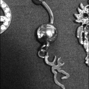ATTENTION COUNTRY GIRLS! Browning belly ring!