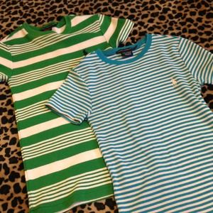Bundle of Polo Ralph Lauren Sport striped tees XS