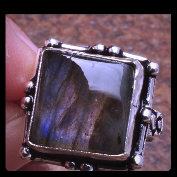 Natural Labradorite artisan crafted ring