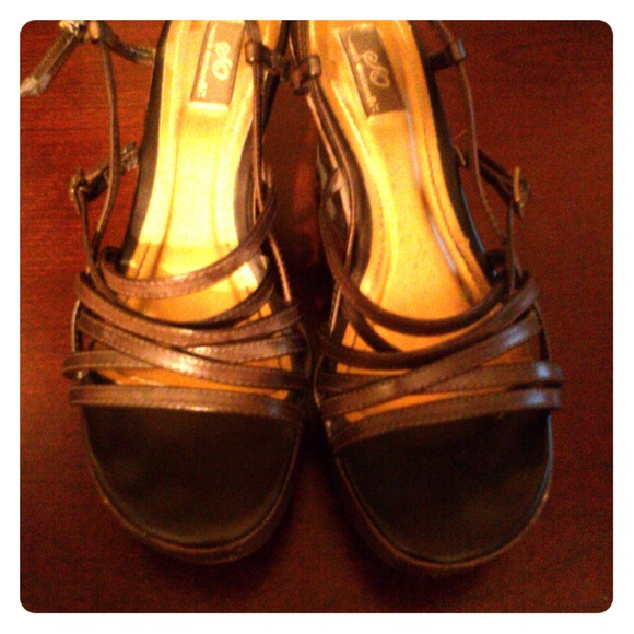 Casual chocolate wedge sandal