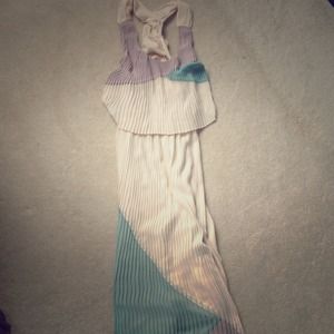 SOLD Tinley Road - pleated maxi dress