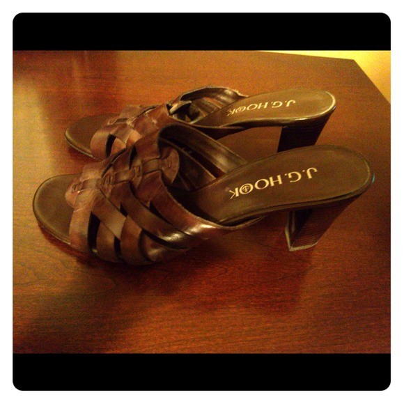 J.G. Hook chocolate heeled sandal