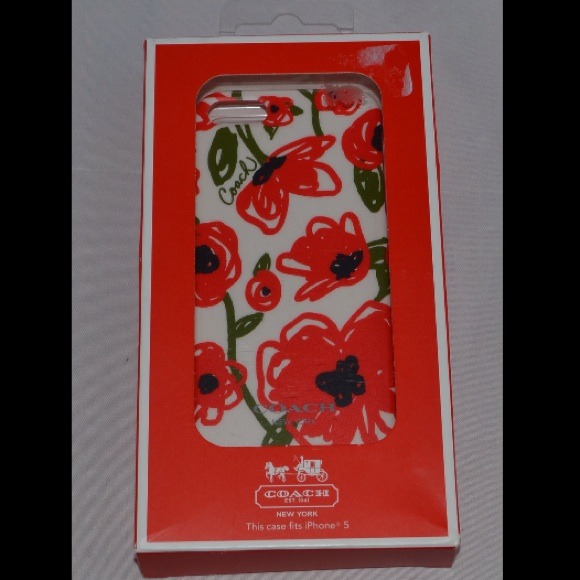 Coach Accessories - New Coach Poppy Flower iPhone 5 Hard Case