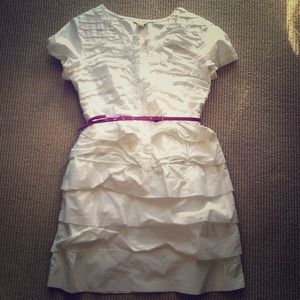 White Cotton Casual Dress - Perfect for Summer!