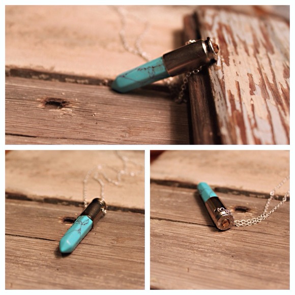 SOLD! Turquoise with 40cal. Bullet & Swarovski tip