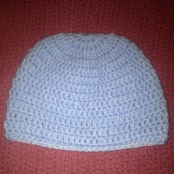 Baby blue beanie for a little boy