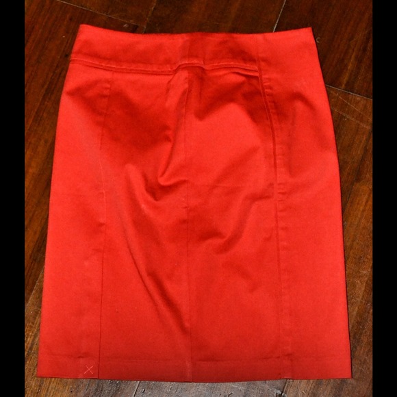 Tomato Red Pencil Skirt