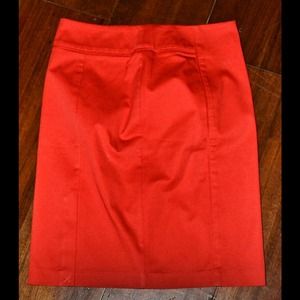 Tomato Red Pencil Skirt
